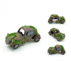 10 Pcs Resin Damaged Car Shape Ornaments Putting On the Car Desk