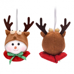 30 Pcs Plush Toys Snowman Hanging Ornaments For Car