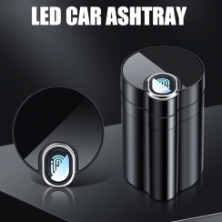 6 Pcs LED Car Ashtray With Lid 